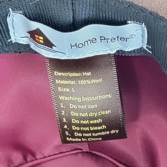 Home Prefer Men's Tan Wool Felt Short Brim Fedora Winter Warm Hat Sz Large - Picture 8 of 10